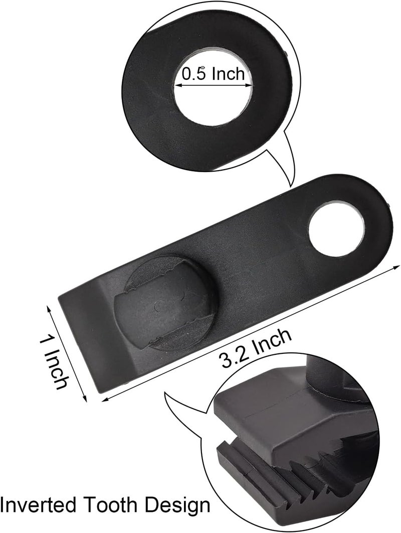 BINCKIN Tarp Clip Heavy Duty Lock Grip, 40 Pack Bungee Cord with Clips Set, Heavy Duty Tarp Clamps Tie Downs for Pool Awning Cover, Car Cover (Black) - Image 2